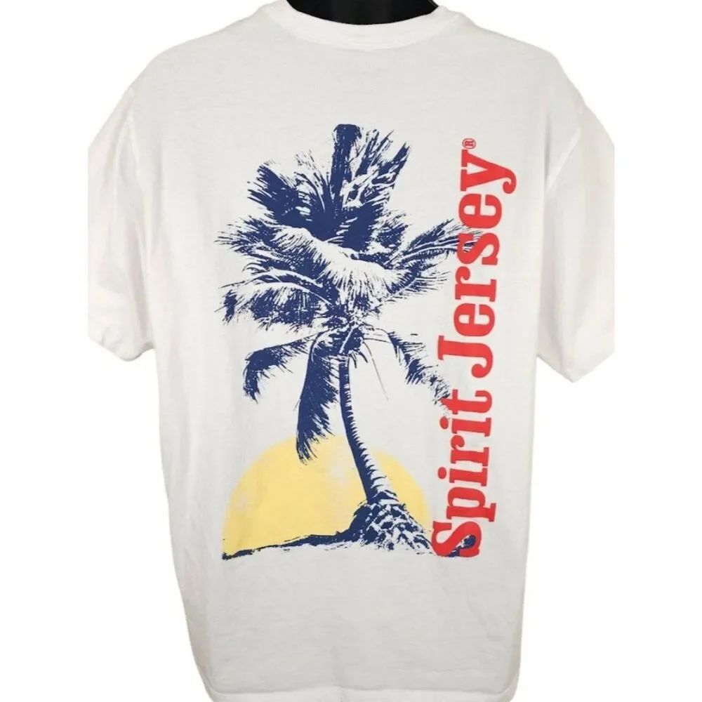 Spirit Jersey T Shirt Mens Size 2XL White Tropical Palm Trees